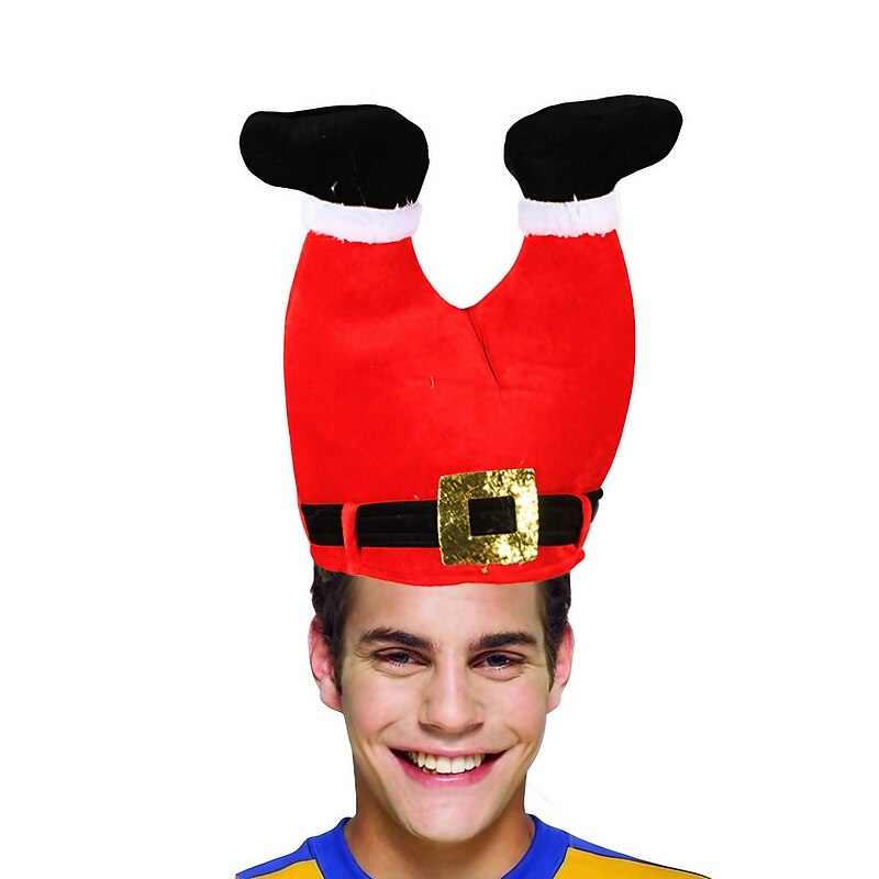 Christmas Hat Creative Funny Joker Elf Hat Red Trouser Legs Children Adult Christmas Hat Christmas Activity Performance