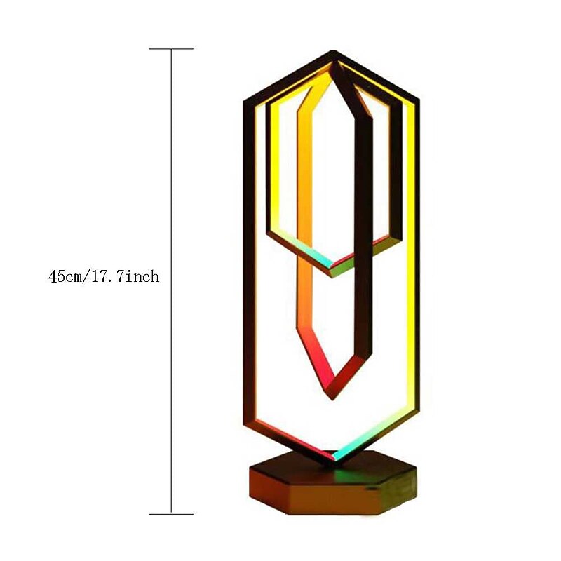 Modern Table Lamps RGB Dimmable Polygon LED Mood Table Lamp with Remote Control and Control App for Bedroom Living Room Office Nightstand Bookshelf4