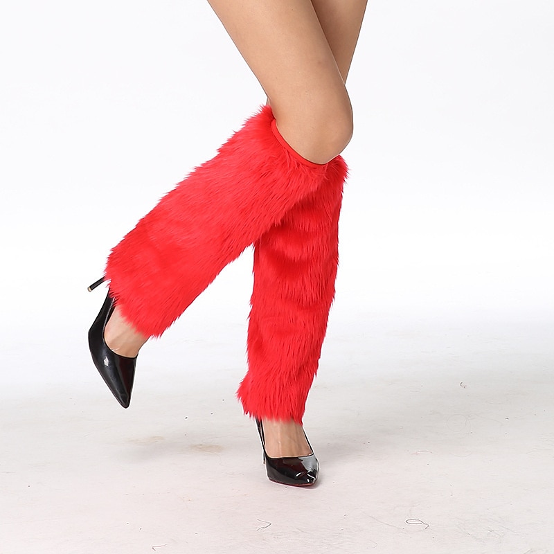 Mrs.Claus Leg Warmers Cosplay Costumes Women's Christmas Cosplay Costume Adults' Christmas Carnival Masquerade Christmas Party Leg Warmers3