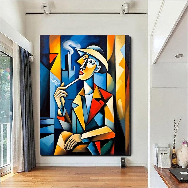 Handmate Oil PaintingCanvasWall Art DecorationAbstract Knife Painting Picasso Style Charactersfor Home Decor Rolled Frameless Unstretched Painting 5
