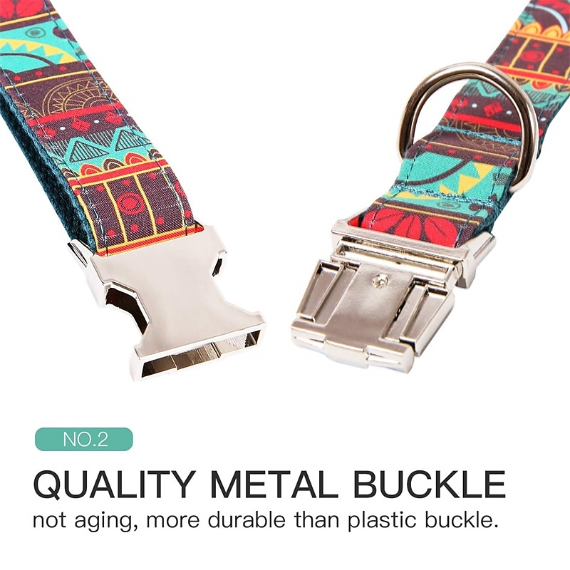 Dog Collar for Small Medium Large DogsAdjustable Soft Puppy Collars with Quick Release BuckleSunset ValleyM Length 13.39''-20.87''4