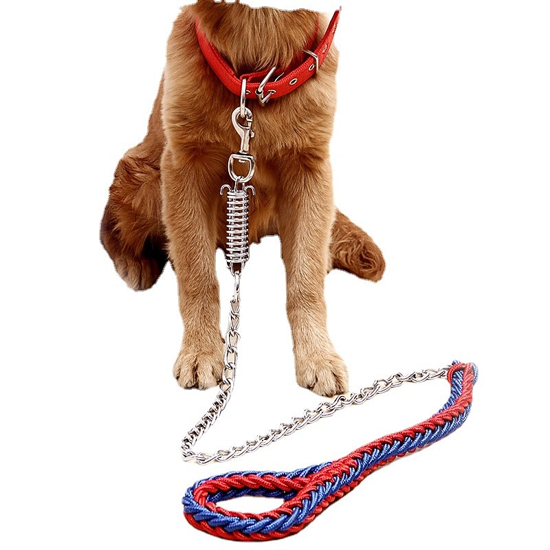 Pet Dog Iron Chain Explosion-proof Impact Traction Rope Set Nylon Anti Bite Dog Rope Dog Chain For Pets2