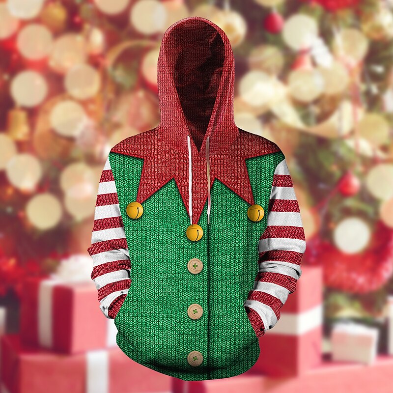 Elf Hoodie Elf Costume Pullover For Couple's Men's Women's Adults' Christmas Carnival Masquerade Party Christmas2