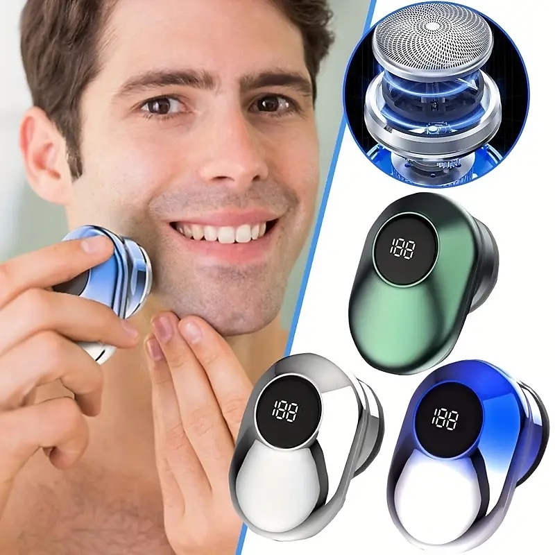 Rechargeable Waterproof Electric Shaver with Mini Trimmer and Reciprocating Cutter Head for Men - Perfect for Beard Shaving and Grooming