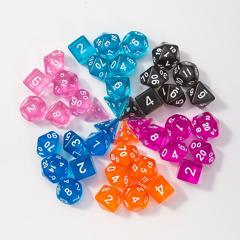 Multi Sided Dice Seven Piece Dragon Set And Dungeon Board Game Trpg Running Group4