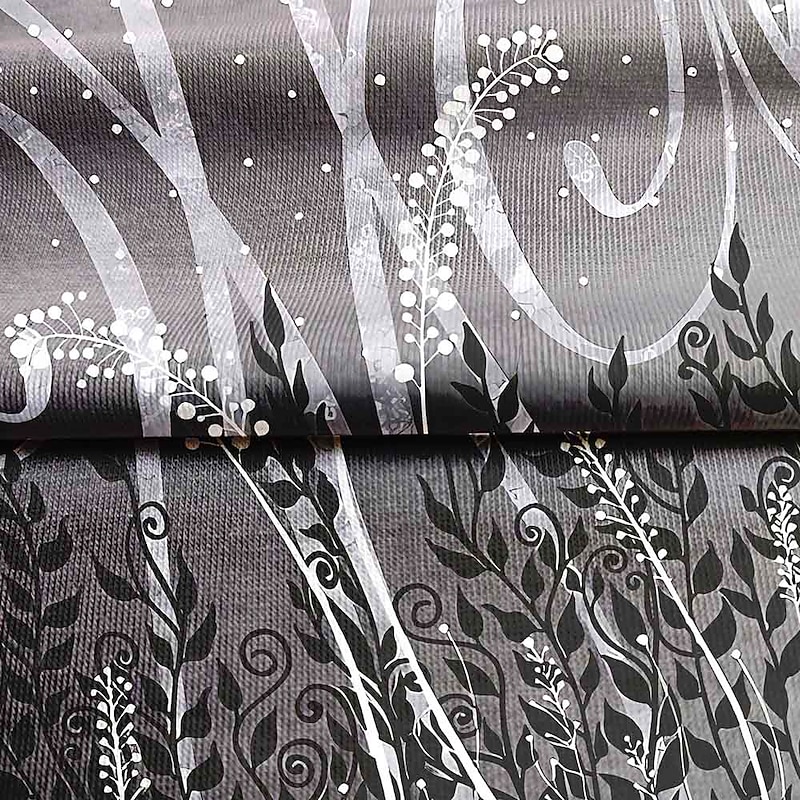 Women's Blouse Long Sleeve Asymmetrical Hem Chiffon Daily Basic Leaf Print Long Tops Round Neck Casual Holiday Blue Green Gray Fall & Winter4