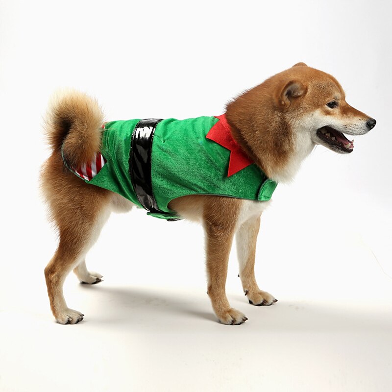 Christmas Green Elf Comfortable Warm Striped Vest Wedding Celebration Party Party Party Cute3