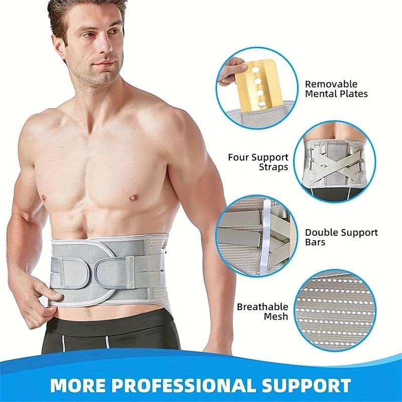 1pc Back Support Brace - Perfect For Women & Men With Herniated Discs & Sciatica4