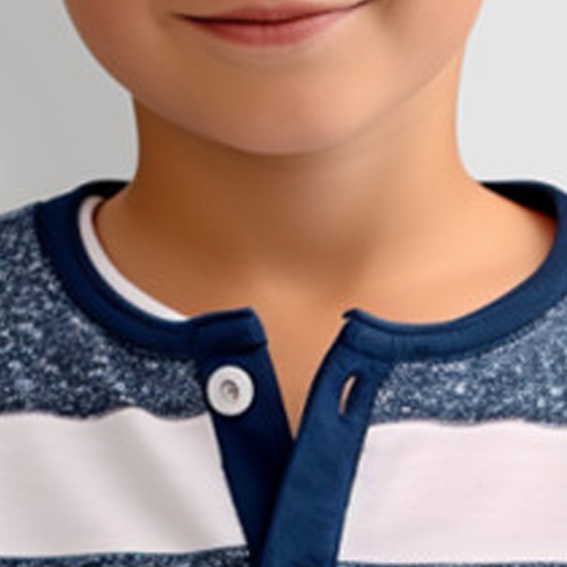 Boys 3D Stripe Henley Shirt Long Sleeve 3D Print Fall Winter Sports Fashion Streetwear Kids 3-12 Years Crew Neck Outdoor Casual Daily Regular Fit4