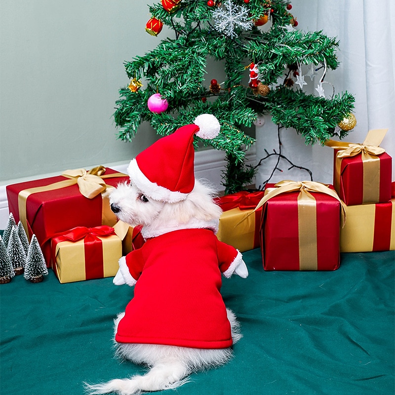 3D Christmas Set Christmas Hat Dog Clothing Costume Christmas Cat And Pet Clothing4