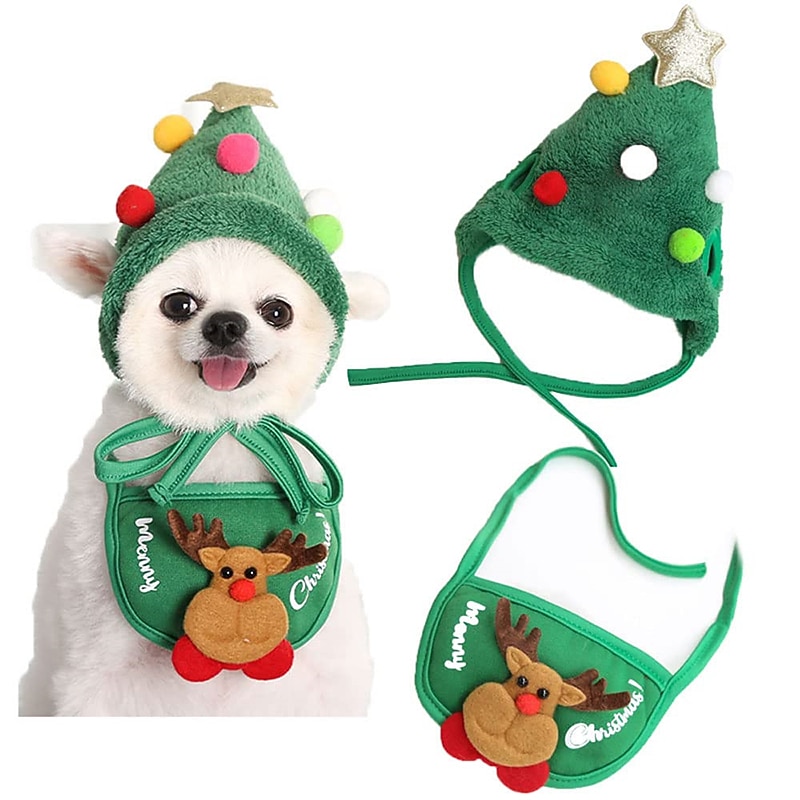 Dog Christmas Outfit Black White Dog Clothes Small Dog Bowtie Breast Blossom