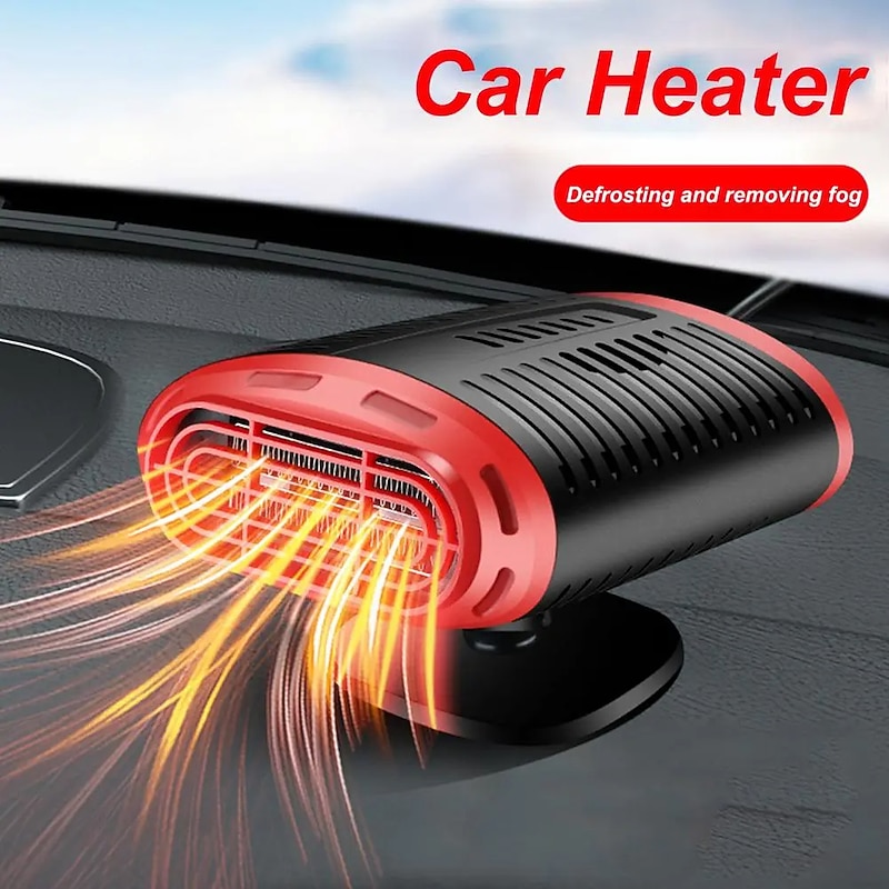 150W Car Heater Electric Cooling Heating Fan 12V Electric Dryer Windshield Defogging Demister Defroster Cigarette Lighter