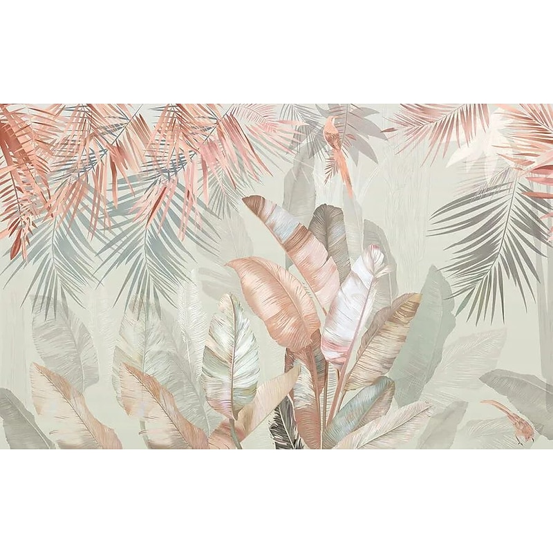 Cool Wallpapers Nature Wallpaper Wall Mural Botanical Plants Wall Covering Sticker Peel Stick Removable PVC/Vinyl Material Self Adhesive/Adhesive Required Wall Decor for Living Room Kitchen Bathroom2