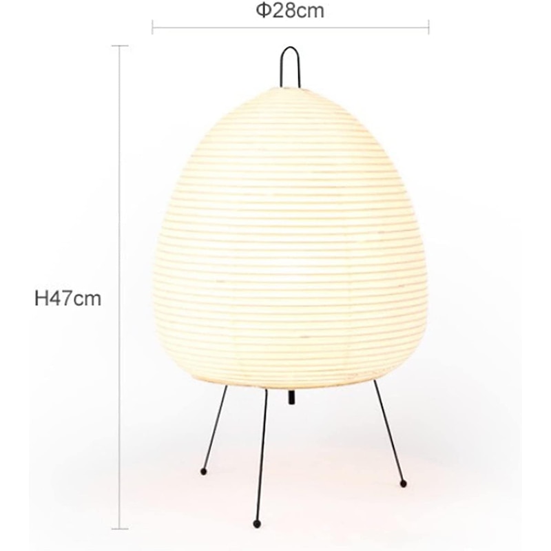 Paper Lamp Modern Retro Desk Lamp Japanese Design Paper Lampshade LED Rice Paper Desk Lamp Homestay Bedroom Living Room/Restaurant Decoration Home Study Desk Lamp 110-240V2