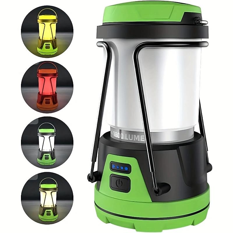 1pc Rechargeable 1000LM LED Camping Lantern, 4400mAh Power Bank,Waterproof Tent Light with 4 Light Modes, Camping Essentials, Portable Lantern Flashlight for Camping, Hurricane, Emergency&Hiking2