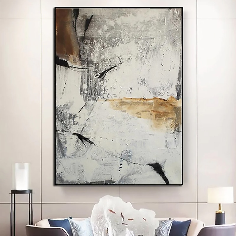 Mintura Handmade Oil Paintings On Canvas Wall Art Modern Decoration Abstract Picture For Home Decor Rolled Frameless Unstretched Painting