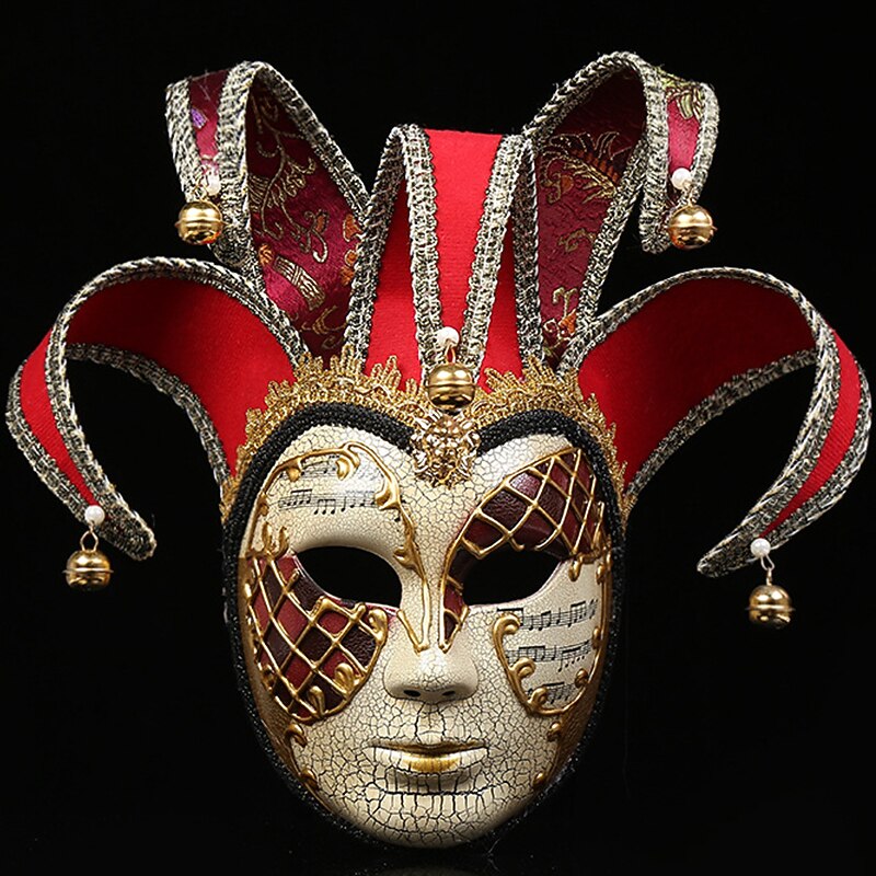 Harlequin Halloween Mask Venetian Mask Volto Full Face Adults' Men's Carnival Mardi Gras Easter Party Masquerade Carnival of Venice Easy Halloween Costumes Dress Up3