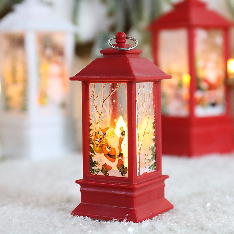 Christmas Decorative Lantern Led,Santa Snowman Elk Indoor Lanterns Decorative,Outdoor Hanging Lantern,Decorative Lanterns.4