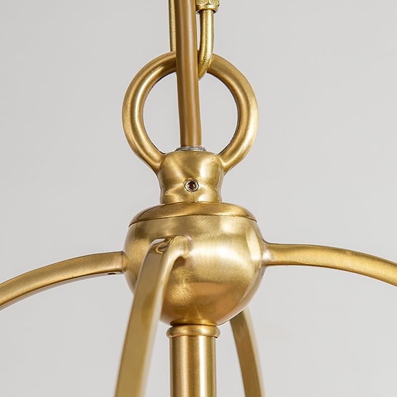 Vintage Farmhouse Pendant Lights 4 Lights Rustic Antique Pendant Lights with Fabric Shade E14 Chandelier for Bedroom Hallway Bar Living Room Dining Room Gold3