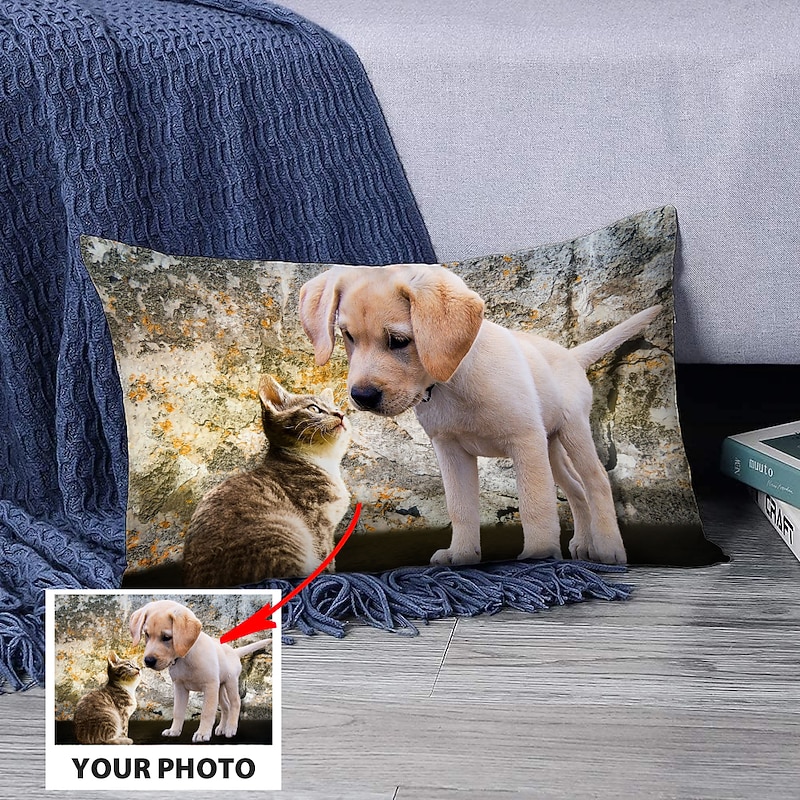 Customized Lumbar Pillow Cover Add your Image Best Graduation Gift Personalized Photo Design Picture Fashion Casual Pillowcase Cushion Cover 1pc3