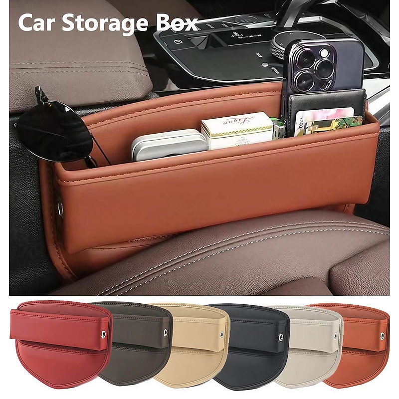 1/2pcs Car Storage Box, Seat Clip Seam Storage Box Gap Shelf Storage Box Car Interior Decoration Modified Accessories Car Accessories
