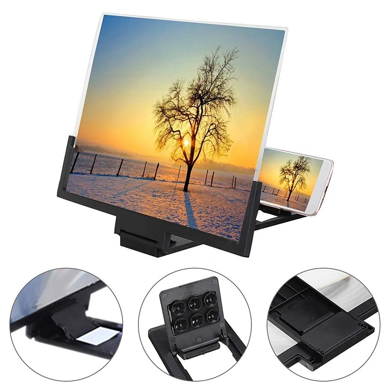 2023 New 14Inch /7.5Inch Mobile Phone Screen Magnifier Flat Screen 3D HD Radiation Protection Magnifying Glass Mobile Phone Holder2