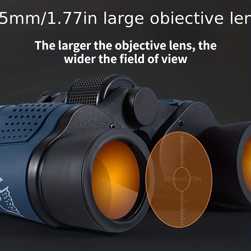 60x60 High-power Binoculars With Coordinates BAK4 Portable Telescope Low Light Night Vision Hunting Sports Tourism Sightseeing Objective 36mm Eyepiece 16mm Magnification 10x2