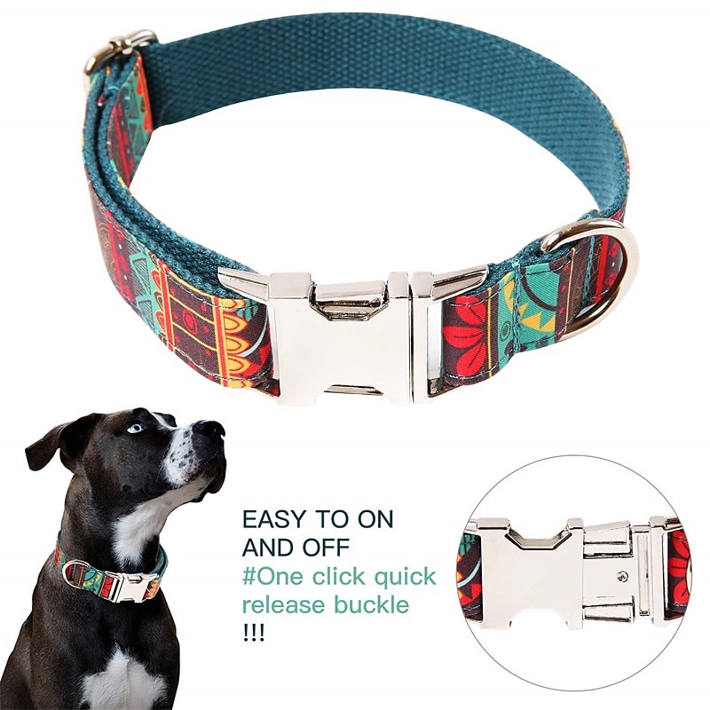 Dog Collar for Small Medium Large DogsAdjustable Soft Puppy Collars with Quick Release BuckleSunset ValleyM Length 13.39''-20.87''