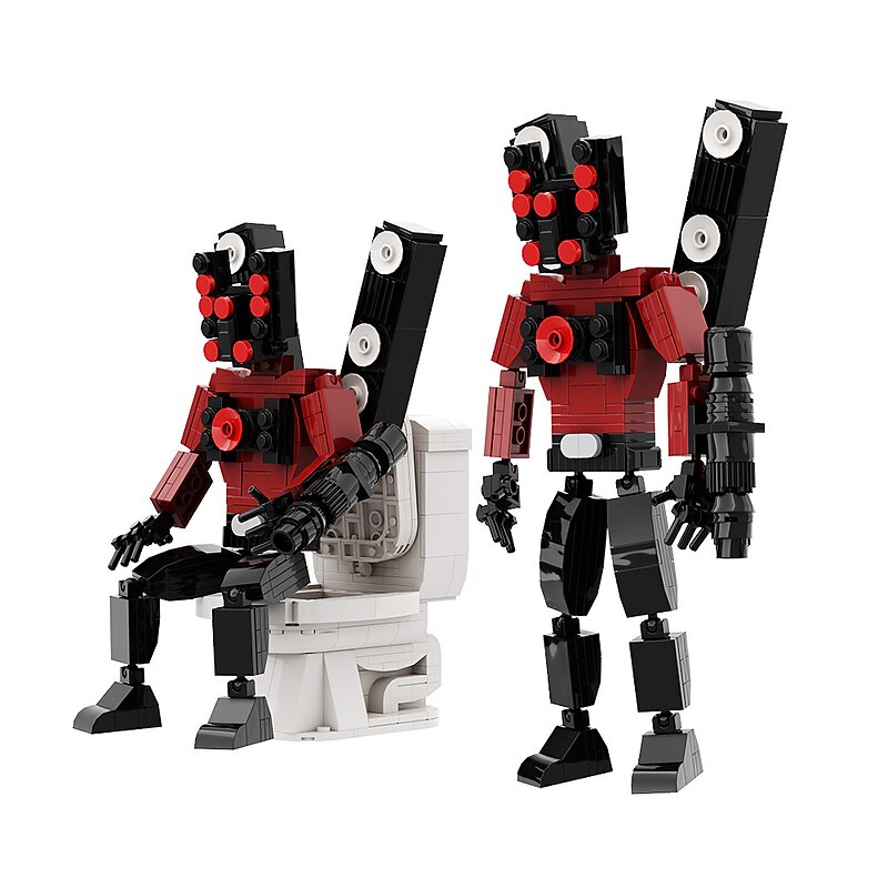 Toilet Man vs. Monitor Building Block Set Creative Game Small Particle Building Block Assembly Toys2