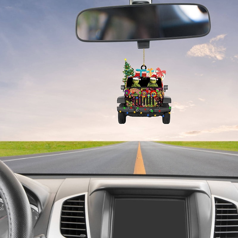 Christmas Ornament Gift for Racing, 2D Car Christmas Ornament with Custom Name, Ornament Gifts, Truck Ornament, Truck Christmas Ornament, Car Decor Hanging Gifts3