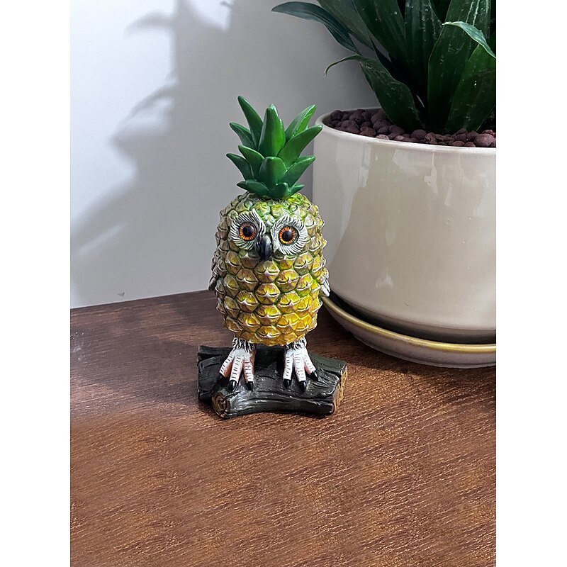 1 resin process variation pineapple owl creative aquarium fish tank decoration hot selling new model4