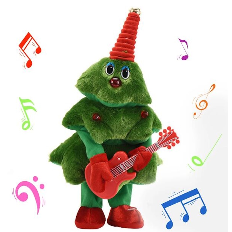 Christmas Electric Plush Toy, Rotating Singing Dolls, Fun Music Dancing Xmas Tree Ornaments, Stocking Stuffers for Kids, Ideal Home Decoration and Birthday Gifts3