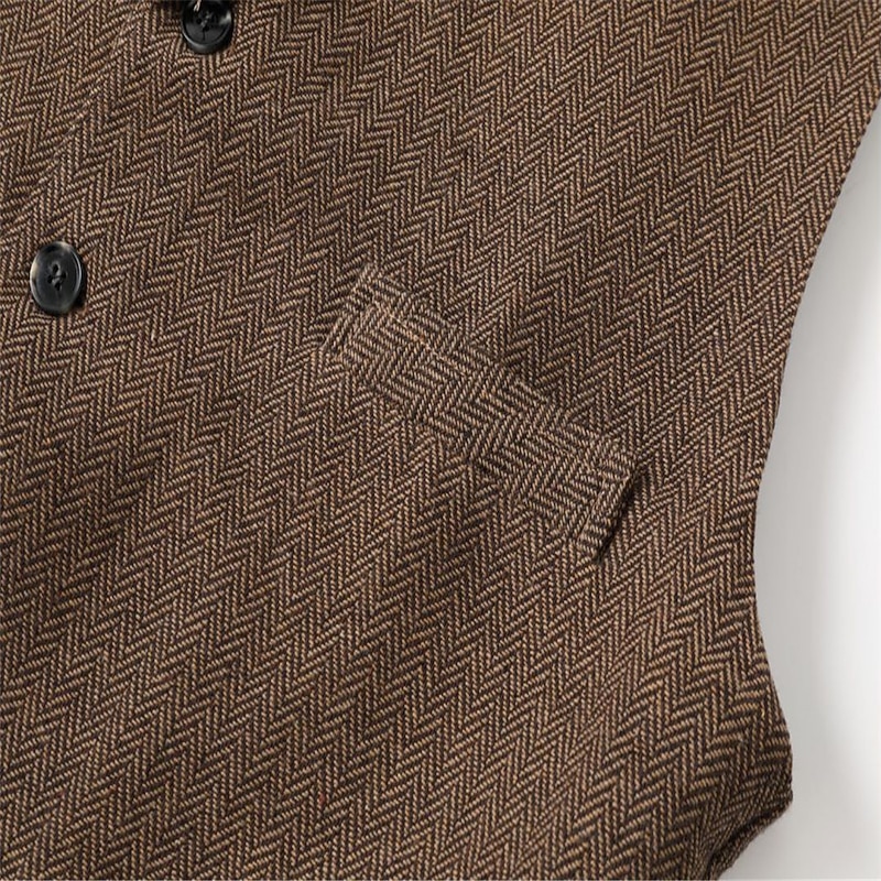 Men's Vest Waistcoat Wedding Event / Party Holiday Wedding Party Vintage 1920s Spring Fall Pocket Polyester Breathable Pure Color Single Breasted V Neck Regular Fit Black Army Green Light Grey Green4