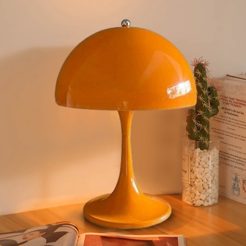 Mushroom Lamp Plug in Bedside Lamp Bedroom Table Lamps Light Luxury Nordic Retro Small Table Lamp Bedroom Bedside Light Decorative 110-240V4