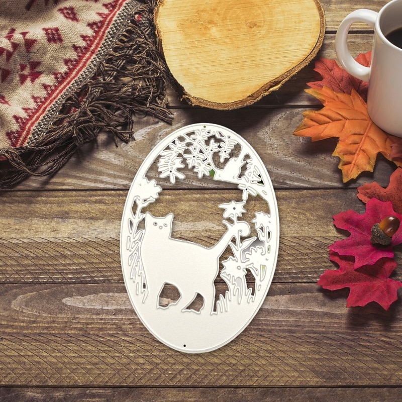 Create Cat with Metal Cutting Dies - Perfect for Card Making, Scrapbooking, Stamping & More!