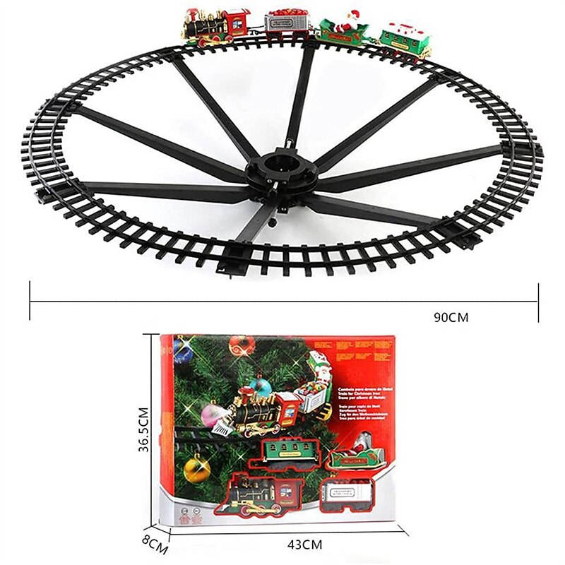 Christmas train Electric Christmas Train Can Hang Christmas Trees Electric Sound-light Christmas Rail Car Christmas Gift Toys4