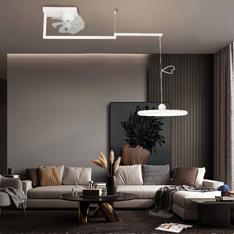 LED Pendant Light with Ceilling Light Industrial Pendant Light Fixture Swing Arm Hanging Light, Adjustable Dome Ceiling Pendant Light for Dining Room Living Room 110-240V3