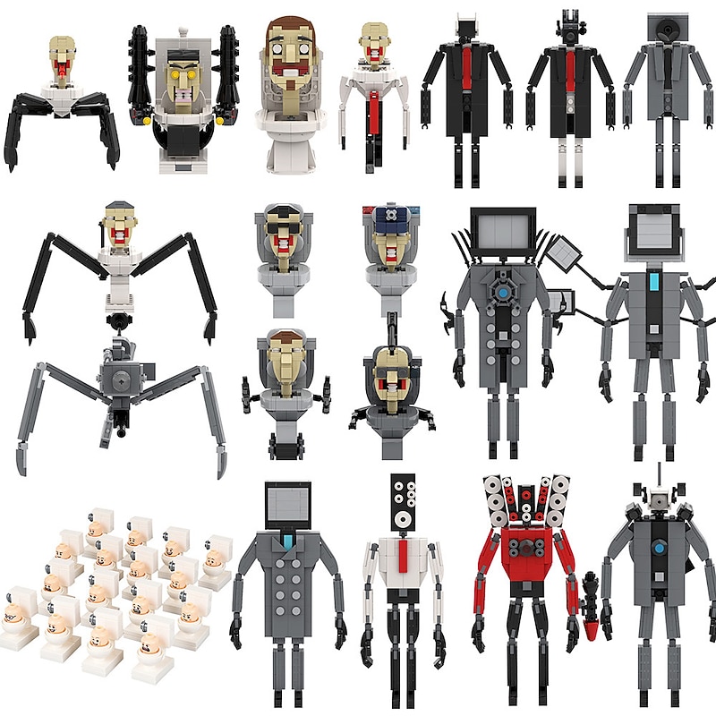 Skibidi Toilet Super Titan Sound Man Building SetCreative Cute Building Blocks Children KitsGifts for Kids(415pcs) for Christmas Gifts