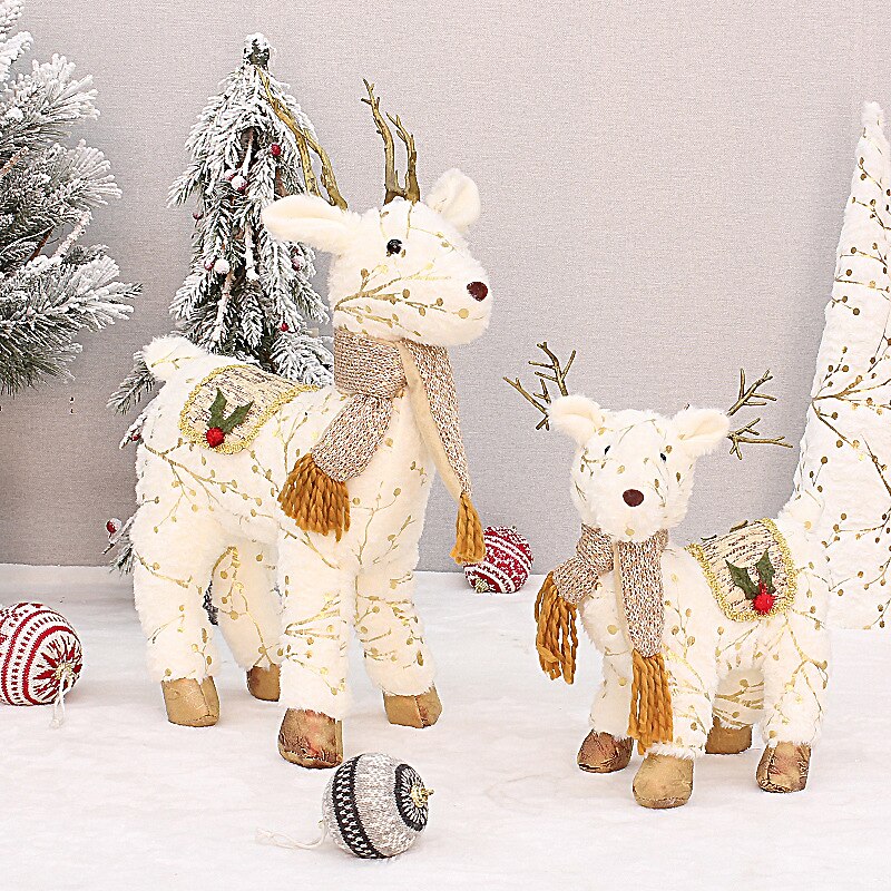 Festival New Product Decoration Party Supplies Long Fur Printed Fabric Elk Small Gift Ornament Ornaments2