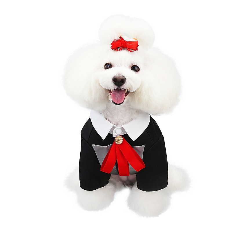 Dog Cat Suit Fashion Cute Winter Soft Washable Comfortable Wedding Outdoor Party Birthday Wedding Party Dog Clothing for Bichon Frise Poodle Pomeranian Baby Pet Papillon