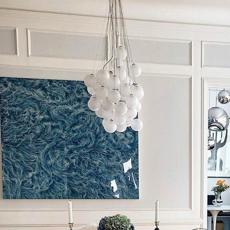 Chandelier Light Modern Design Bubble Ball 40/50cm Chandeliers Art Decor Glass Chanddelier Light Fixture Dinning Room/Living Room Suspension LED Lamp 110-240V4