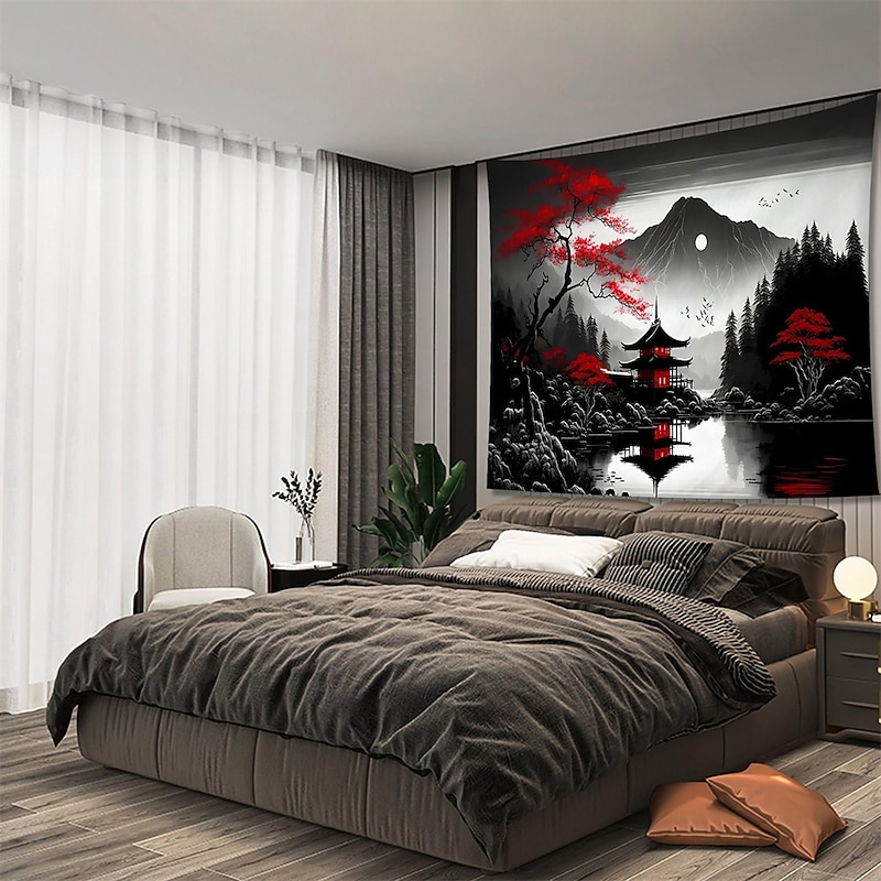 Cool Wallpapers Japenese Wallpaper Wall Mural Landscape Wall Covering Sticker Peel and Stick Removable PVC/Vinyl Material Self Adhesive/Adhesive Required Wall Decor for Living Room Kitchen Bathroom2