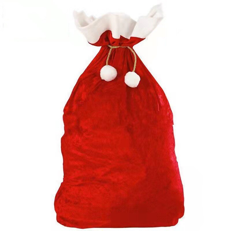 Santa Claus Large Gold Velvet Gift Bag Drawstring Necklace Gift Backpack Christmas Decorative Items Props for Christmas Gifts3
