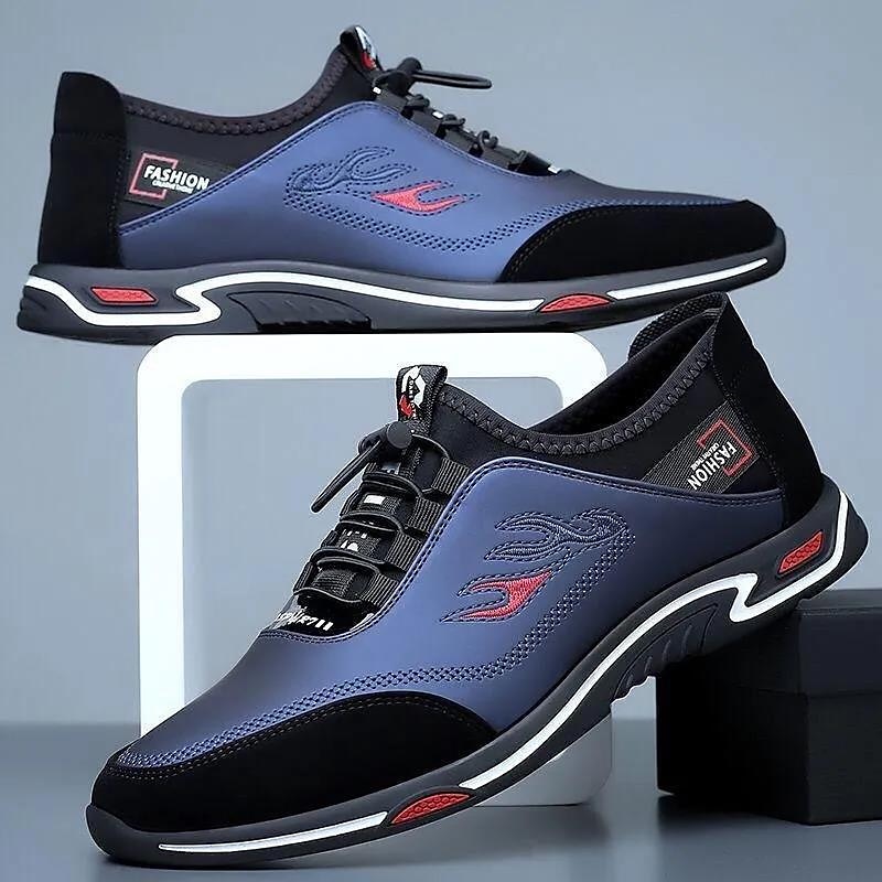 Men's Blue and Black Athletic Sneakers with Lace-Up Closure and Lightweight Sole - Stylish Sports Shoes for Running and Casual Wear2