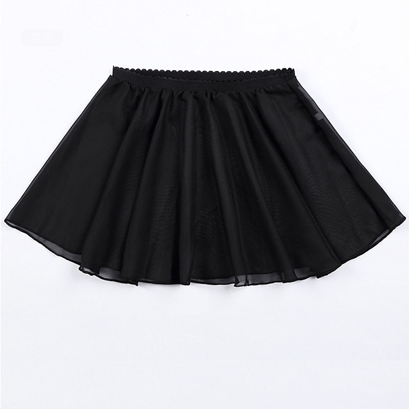 Kids' Dancewear Ballet Skirts Pure Color Splicing Girls' Performance Training High Chiffon4