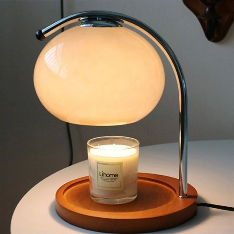 Candle Warmer Lamp Mushroom Bedside Table Lamp Modern Minimalist Bedside Table Lamp Bedroom Living Room Study Bedside Lamp Decorative Small Table Lamp Bedside Lamp 110-240V