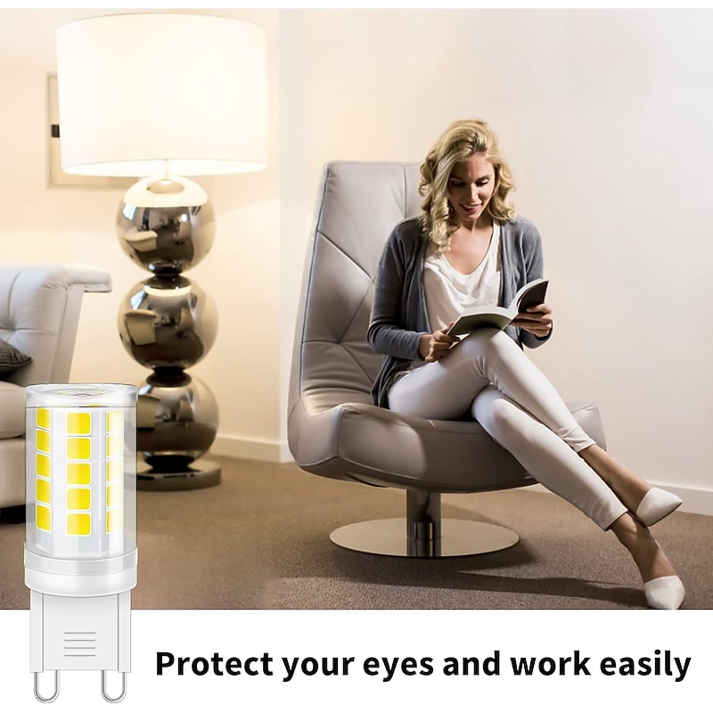 G9 LED Light Bulb  3W Equivalent to 30W Halogen Bulb 320Lumens No Flickering Not Dimmable  Energy Saving G9 Small Bulb2