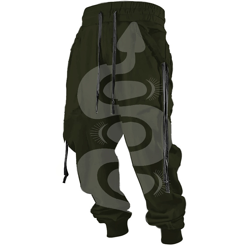 Snake Abstract Men's 3D Print Sweatpants Joggers Pants Trousers Outdoor Street Casual Daily Polyester Black White Purple S M L Mid Waist Elasticity Pants2