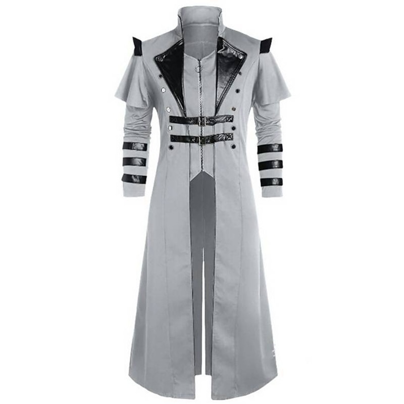Punk & Gothic Medieval Steampunk Coat Masquerade Plague Doctor Plus Size Fancy Dress Men's Carnival Masquerade Party Adults' Coat2