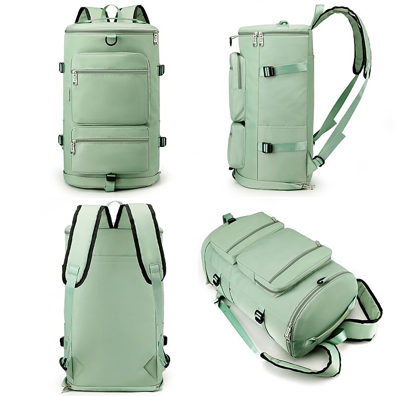 Unisex Large-Capacity Travel Backpack Duffel Bag with Shoe Compartment and Shoulder Strap, Multi-Carry Waterproof Sports Gym Bag for Students, Commuters, Weekend Trips, and Fitness Use2